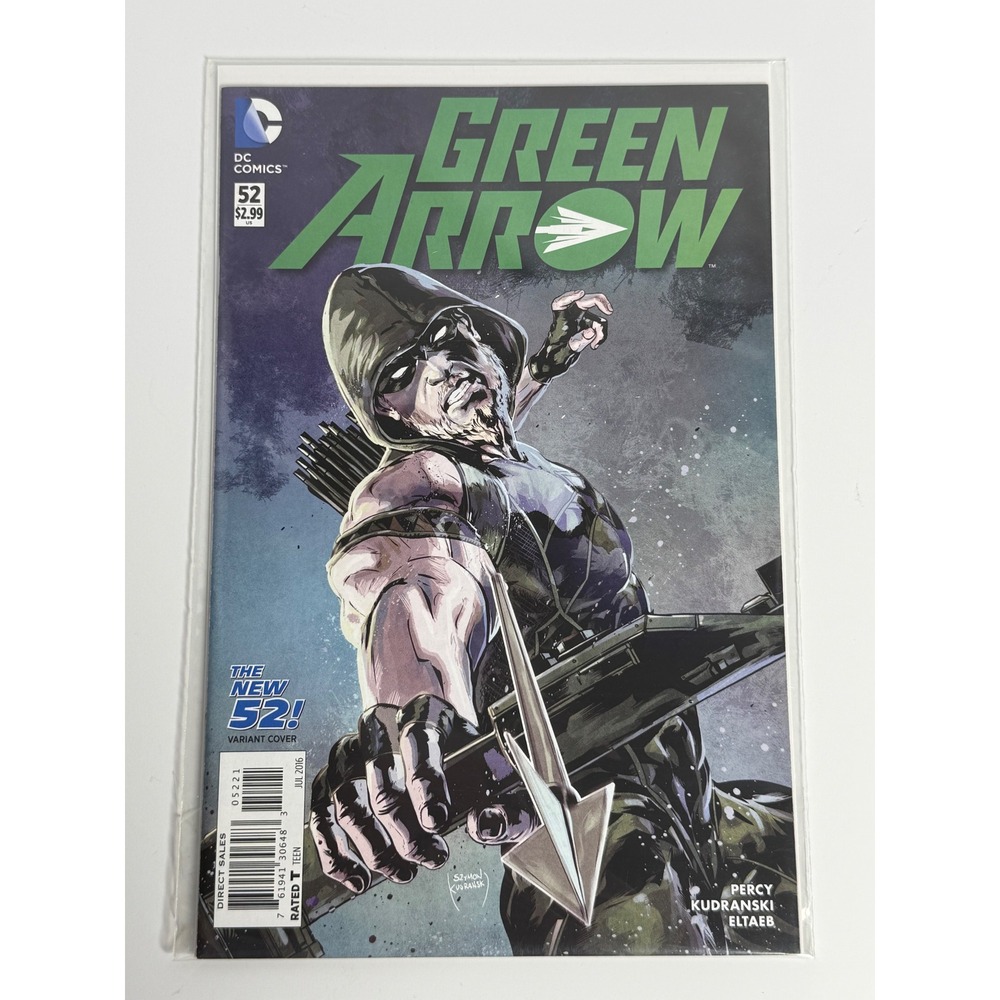 Green Arrow 52 2016 New 52 Variant Cover Szymon Kudranski DC Comics Oliver Queen